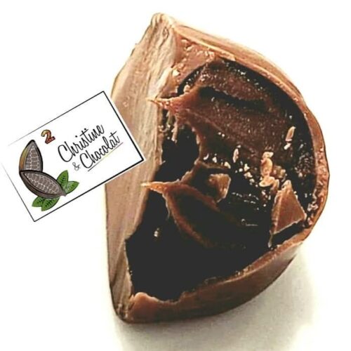 Crème café, enrobage chocolat au lait - Christine & Chocolat