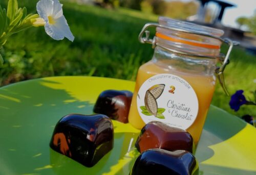 Le caramel beurre salé, enrobage chocolat noir - Christine & Chocolat